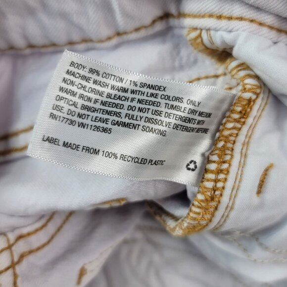 Universal Thread Vintage Midi Denim Shorts Blue Light Acid Wash SZ 0 25R Cut Off - Picture 8 of 9